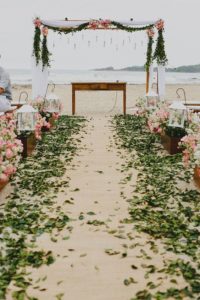 decoração praia casamento